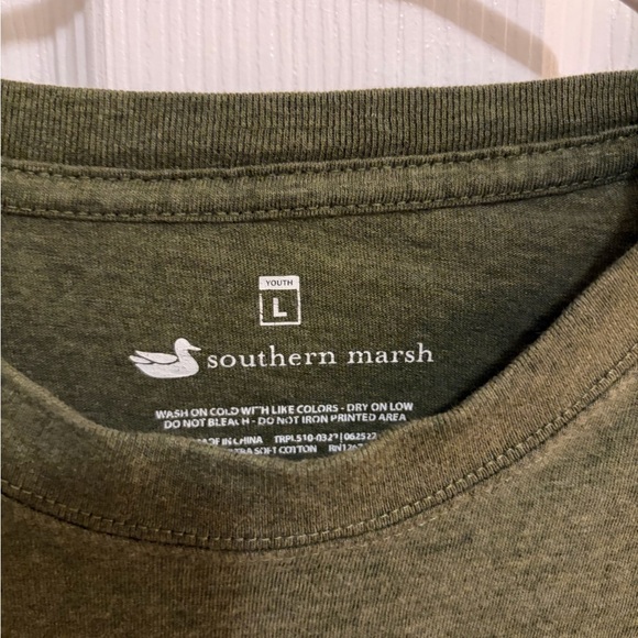 Southern Marsh Youth Olive Tee - Picture 3 of 5